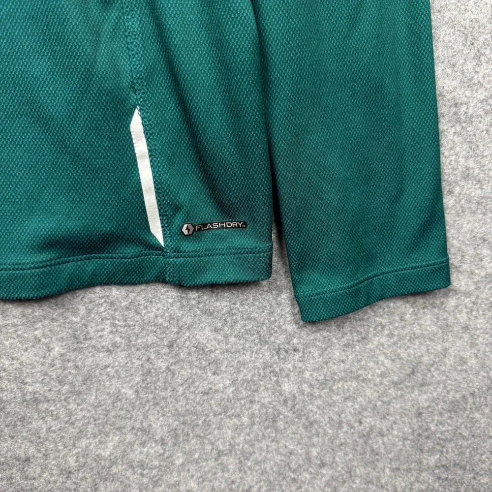 The North Face Mens FlashDry Quarter Zip Pullover Green Long Sleeve Size M
